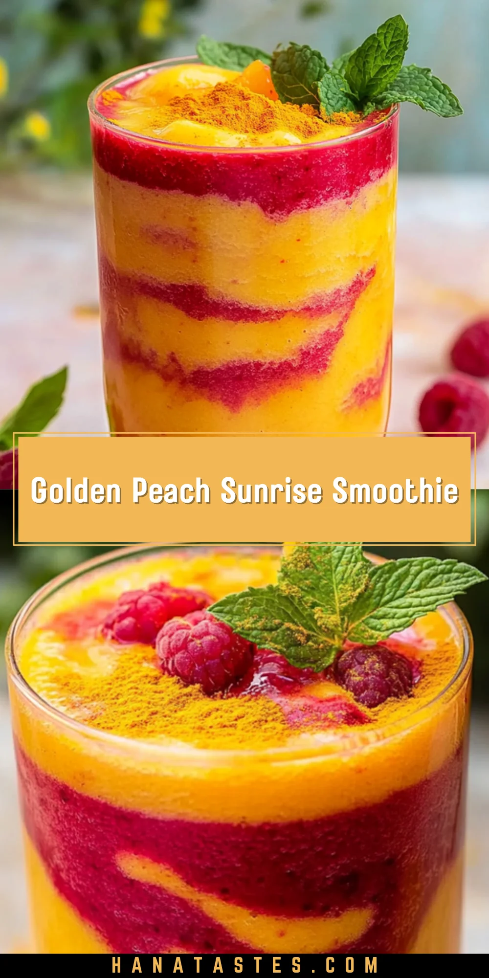 Golden Peach Sunrise Smoothie 14 Pinterest Hidden Image