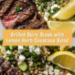 Grilled Skirt Steak with Lemon Herb Couscous Salad 20 Pinterest Hidden Image