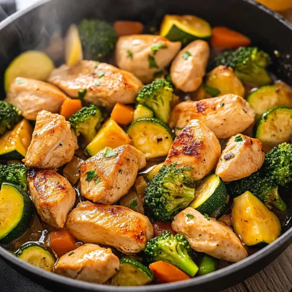 Healthy Chicken and Vegetables Skillet