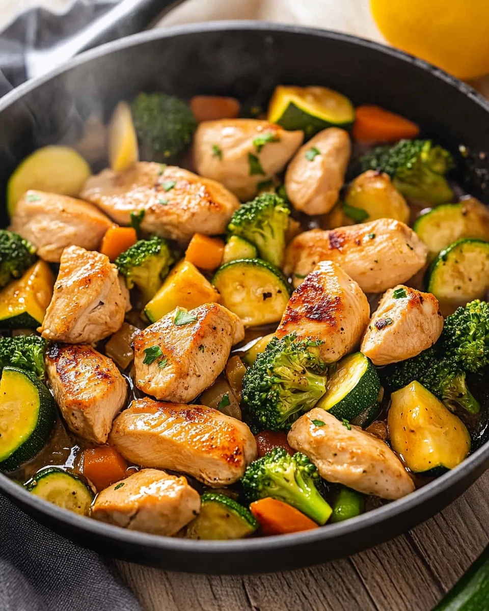 Healthy Chicken and Vegetables Skillet