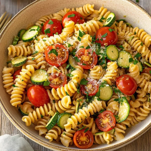 Healthy Tomato Zucchini Pasta