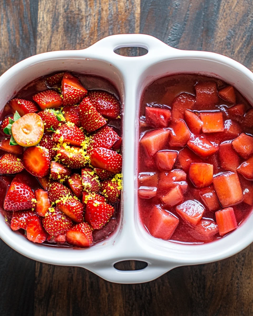 Strawberry Rhubarb Pie Filling (2 Ways: No-Cook and Easy 5 Minute Cooked Recipe) 12 Strawberry