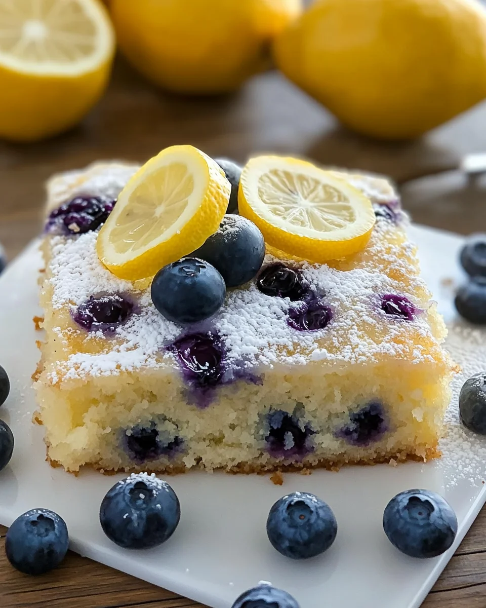 Lemon Blueberry Sheet Cake