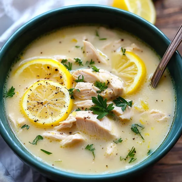 Mediterranean Lemon Chicken Soup: A Creamy, Comforting Bowl of Sunshine