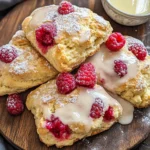 Ridiculously Easy Lemon Raspberry Scones