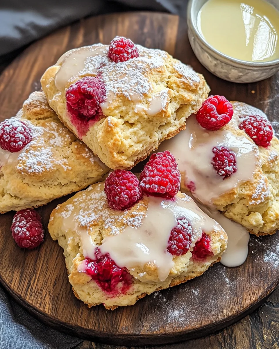 Ridiculously Easy Lemon Raspberry Scones