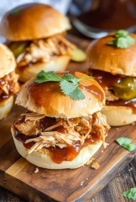 Shredded BBQ Chicken Sliders