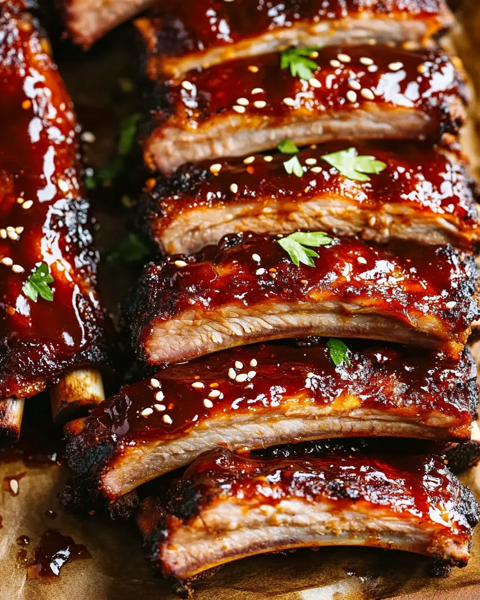 Sticky Oven Barbecue Ribs