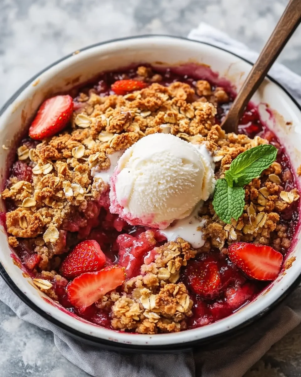 Strawberry Rhubarb Crisp