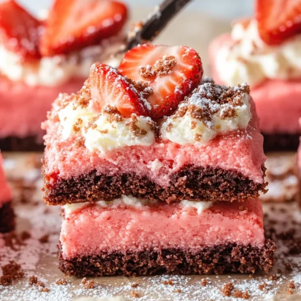 Strawberry Shortcake Brownies