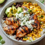 Street Corn Chicken Rice Bowl