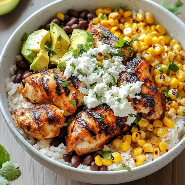 Street Corn Chicken Rice Bowl