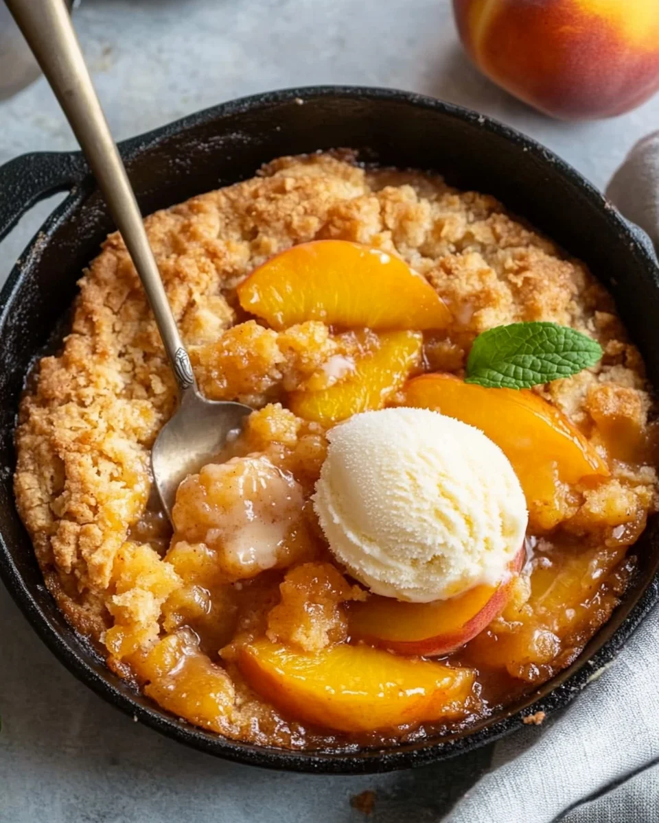 The Easiest Southern Peach Cobbler