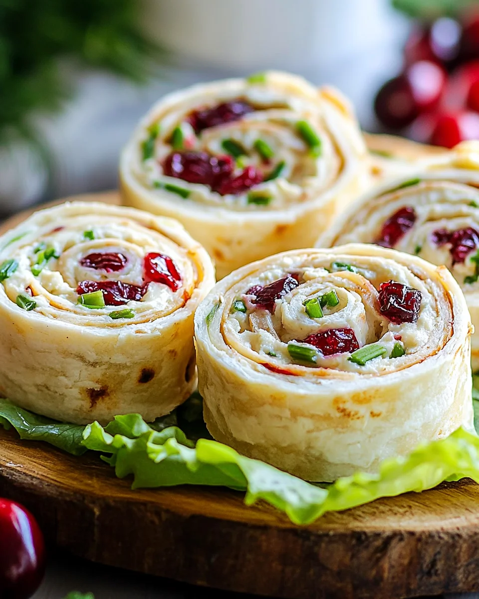 Turkey Cranberry Pinwheels