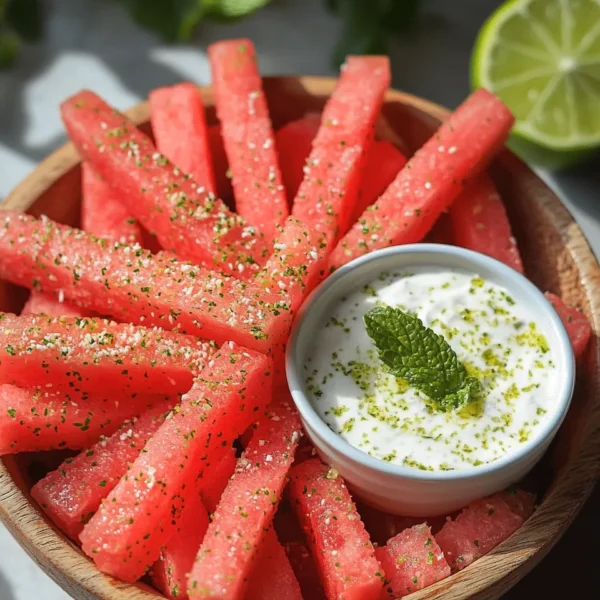 Watermelon Fries with Coconut Lime Dip | Healthy Summer Snack!