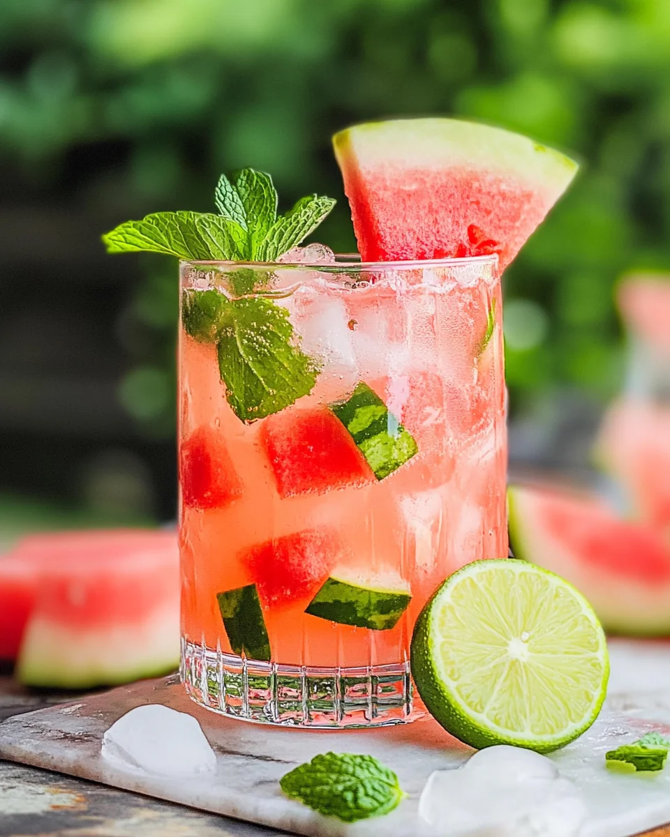 Watermelon Mint Mojito Mocktail