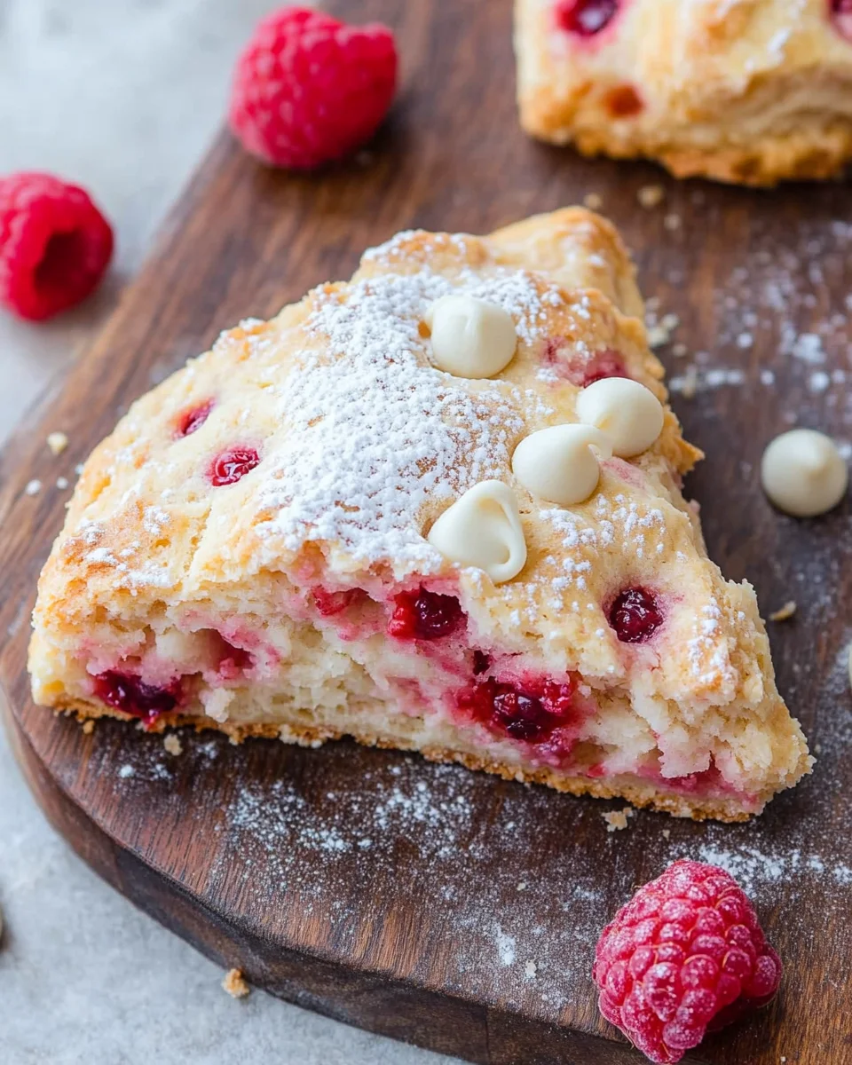 White Chocolate Raspberry Scones