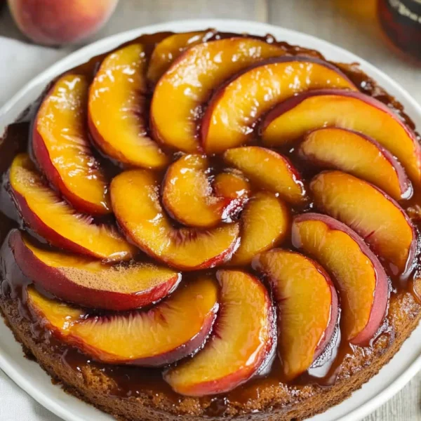 Bourbon Peach Upside-Down Cake