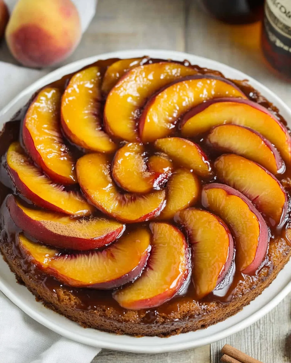Bourbon Peach Upside-Down Cake