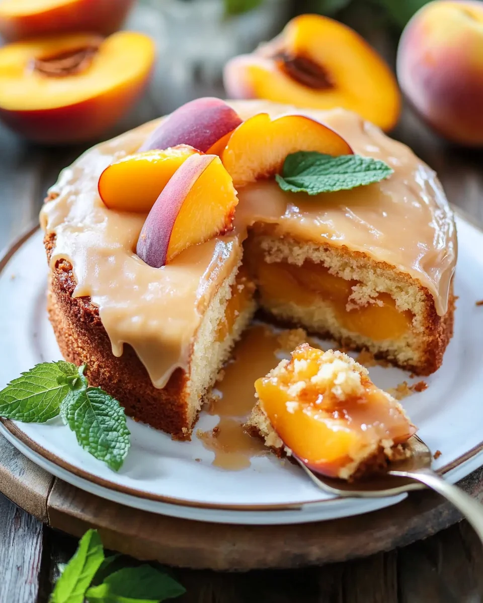 Brown Sugar Peach Cake