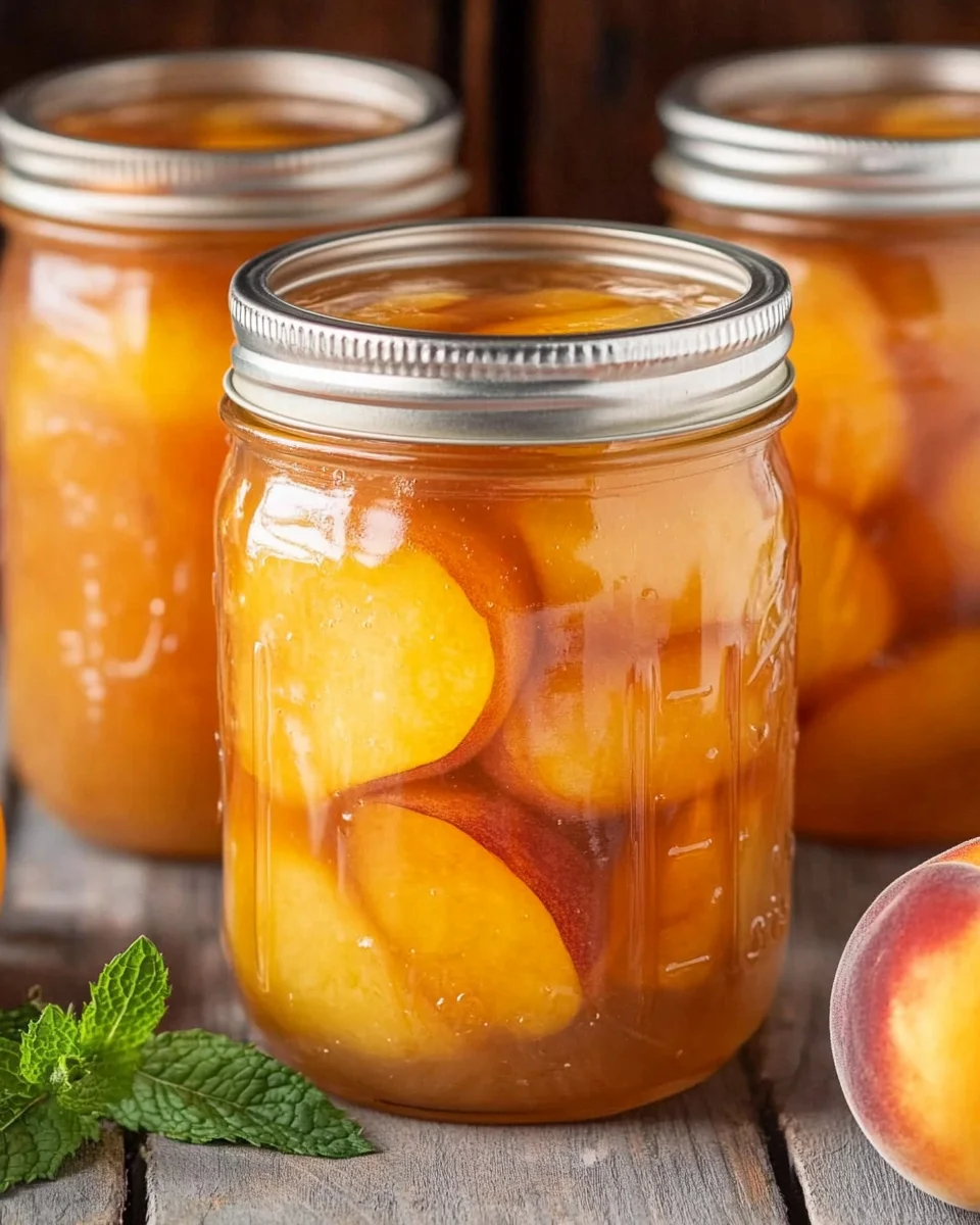 Canning Peaches in Light Syrup