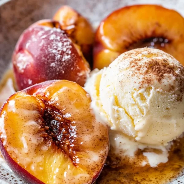 Cinnamon Sugar Baked Peaches