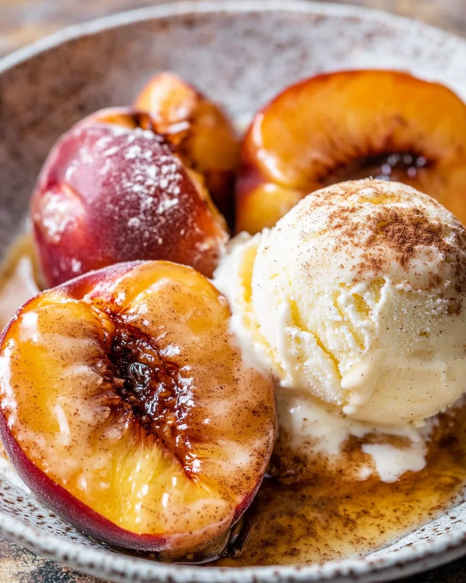 Cinnamon Sugar Baked Peaches