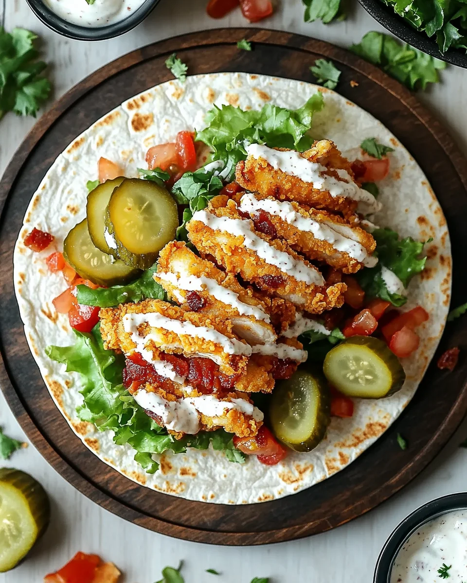 Crispy Chicken Bacon Ranch Wrap