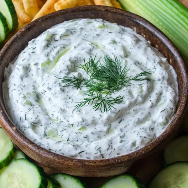 Cucumber Dip with Sour Cream and Dill