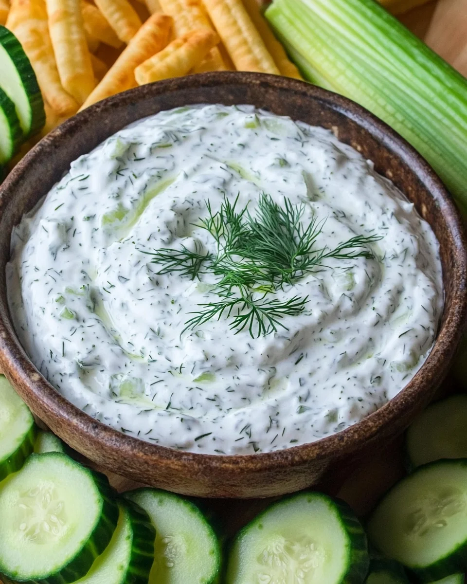 Cucumber Dip with Sour Cream and Dill