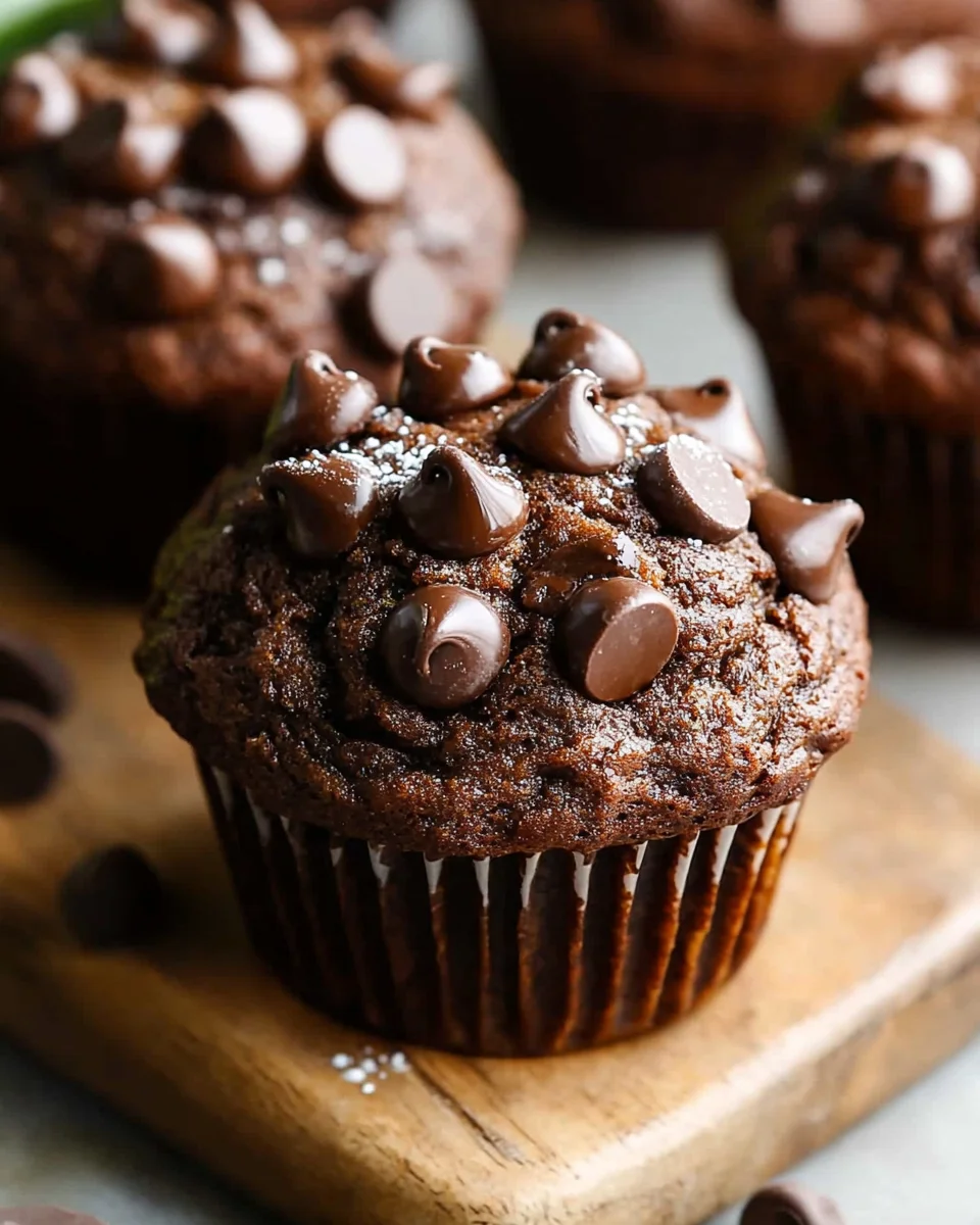 Double Chocolate Zucchini Muffins
