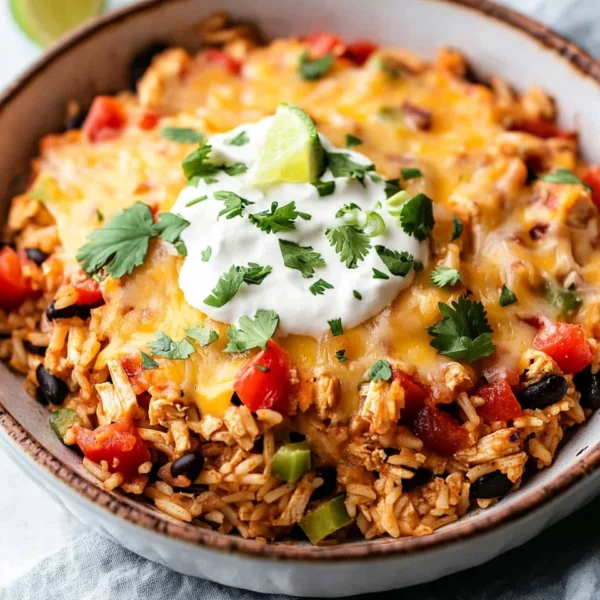 Easy Chicken Burrito Casserole