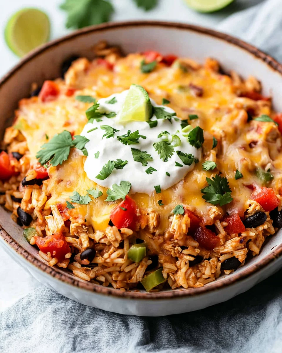 Easy Chicken Burrito Casserole
