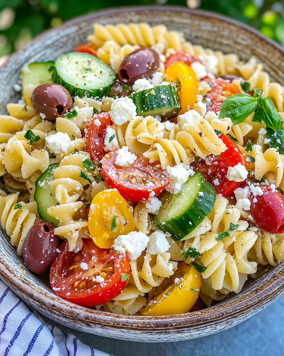 Easy Greek Pasta Salad
