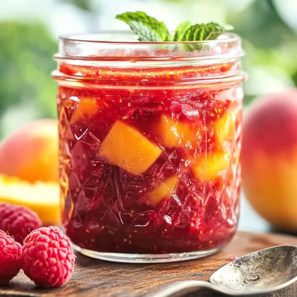 Easy Raspberry Peach Jam