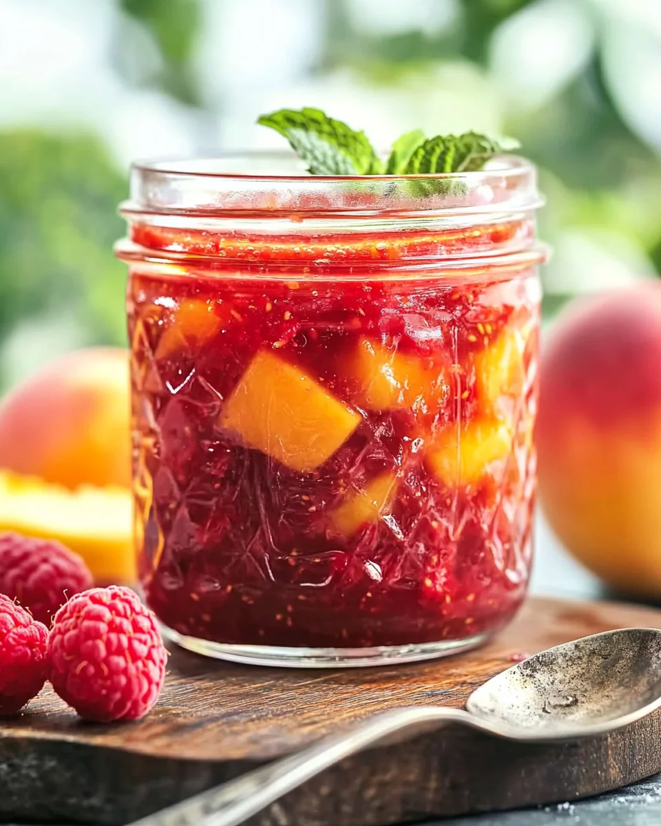 Easy Raspberry Peach Jam