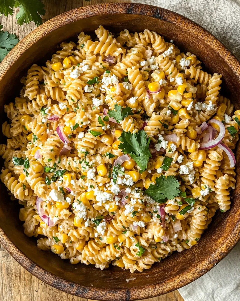 Elote Pasta Salad Recipe (Mexican Street Corn)
