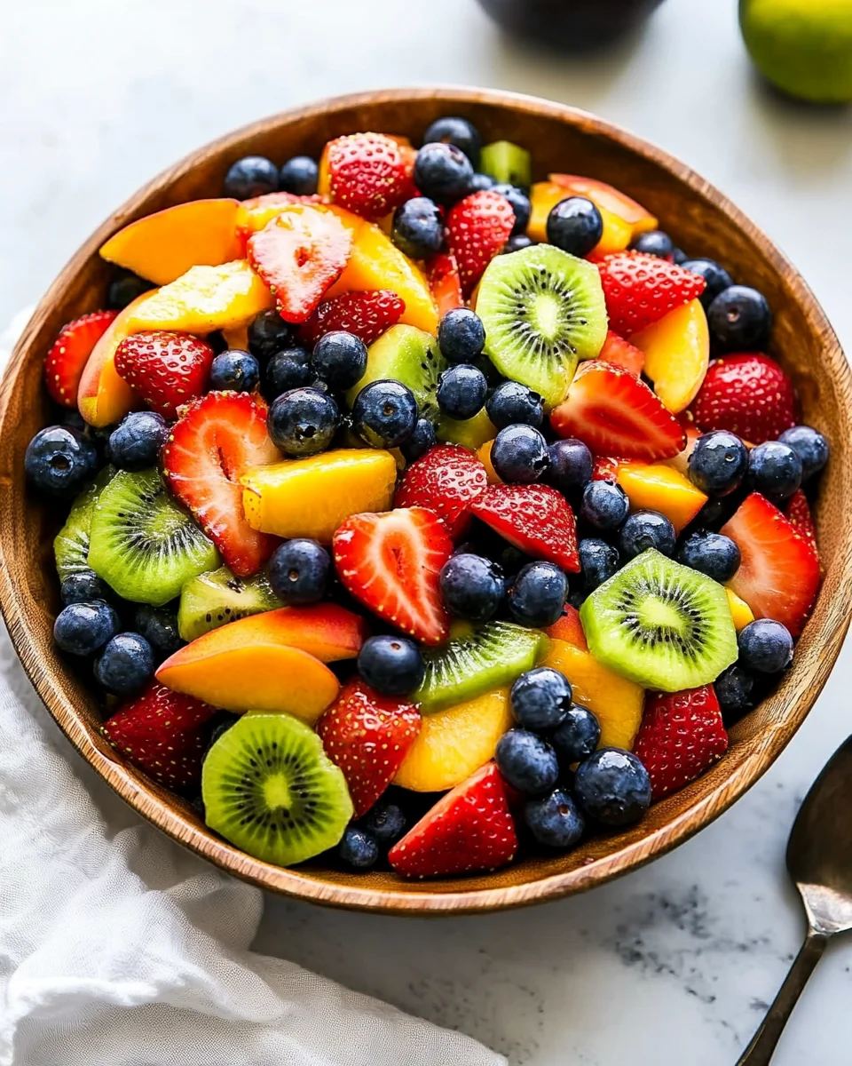 Fruit Salad with Honey Lime Dressing