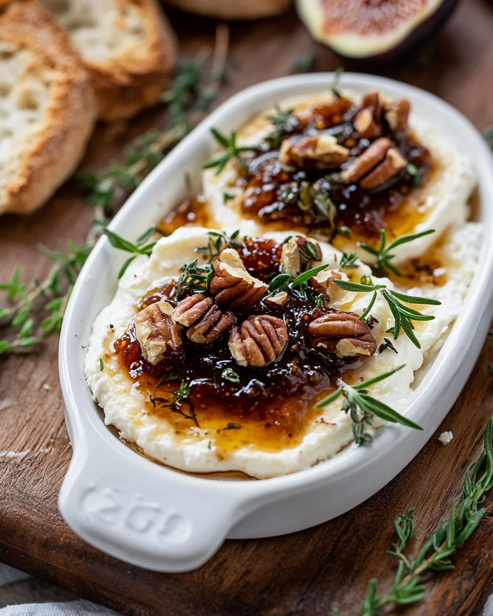 Goat Cheese Appetizer with Fig Jam and Pecans
