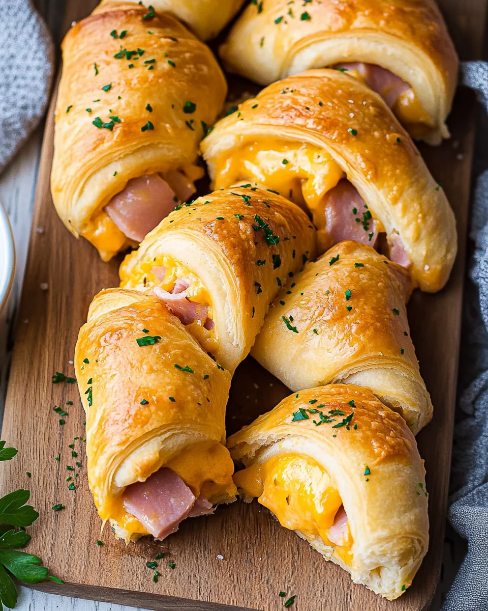 Ham & Cheddar Crescent Roll-Ups