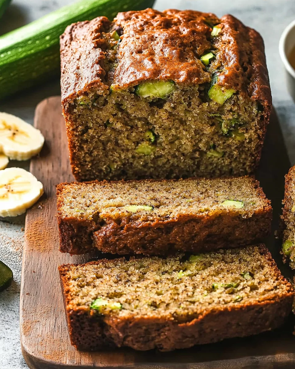 Healthy Zucchini Banana Bread