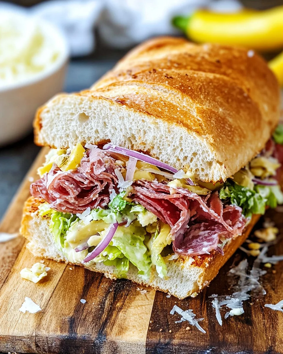 Italian Grinder Salad Sandwich (TikTok Viral Recipe)