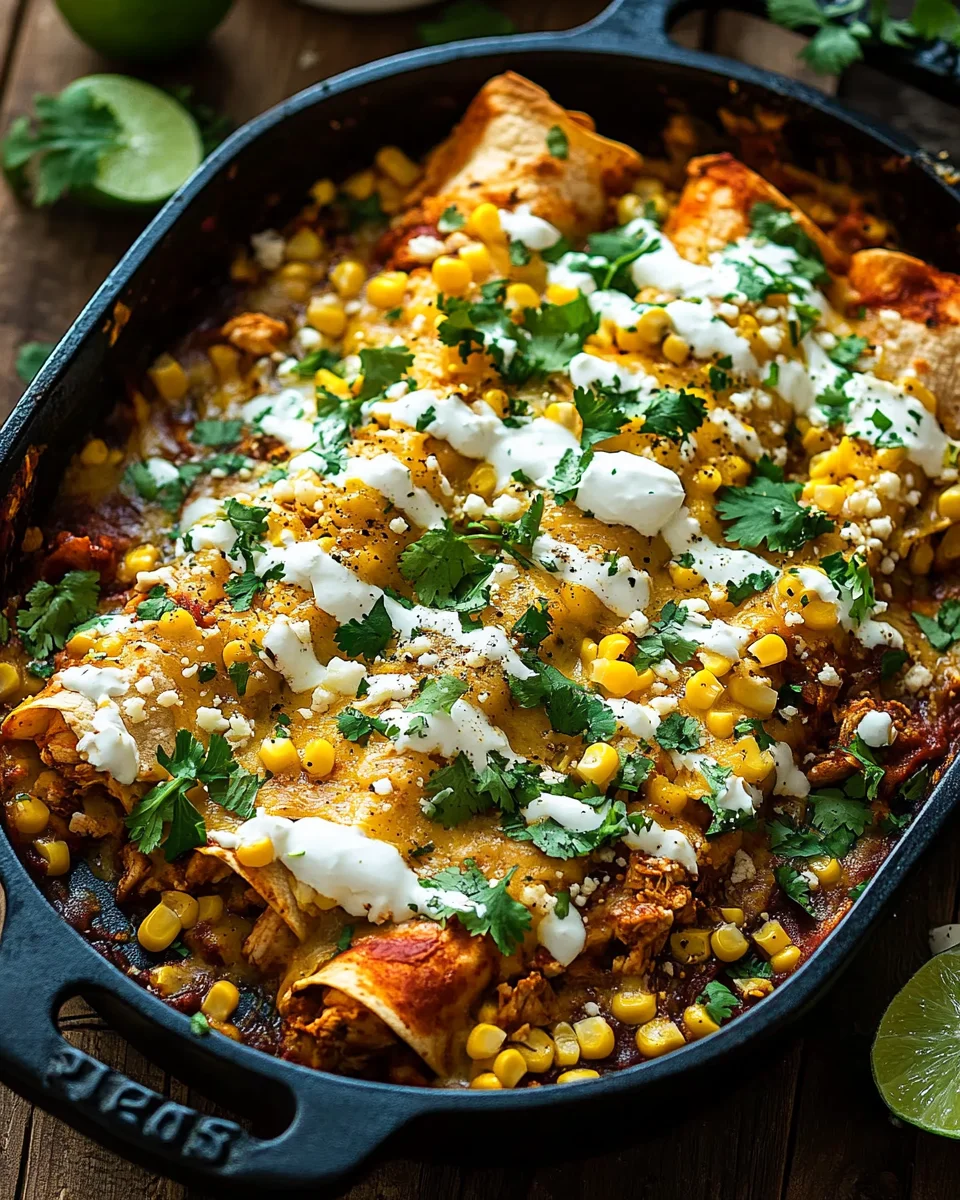 Mexican Street Corn Chicken Enchiladas 20 Mexican