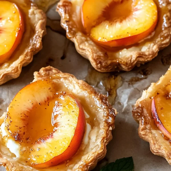 Mini Peach and Cream Cheese Tarts