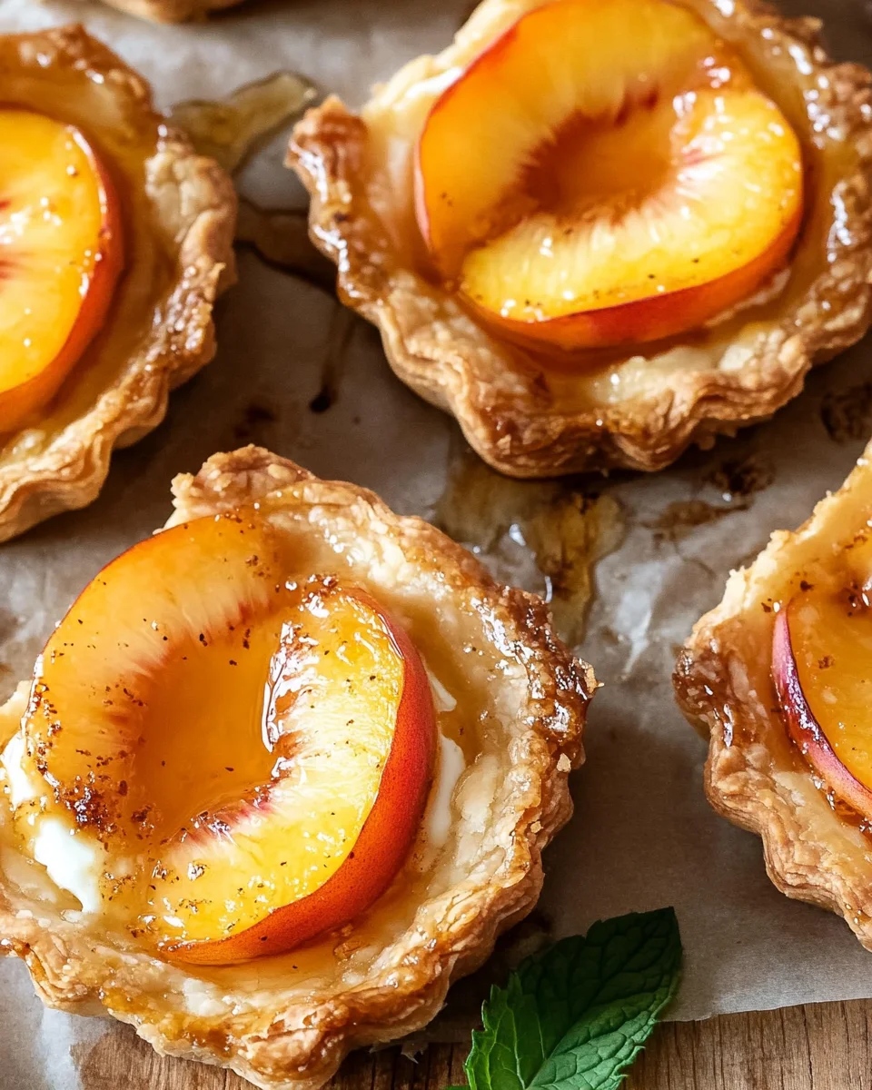 Mini Peach and Cream Cheese Tarts
