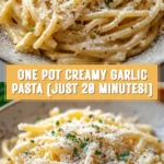 One Pot Creamy Garlic Pasta (Just 20 Minutes!) 16 Pinterest Hidden Image