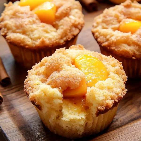 Peach Cobbler Muffins