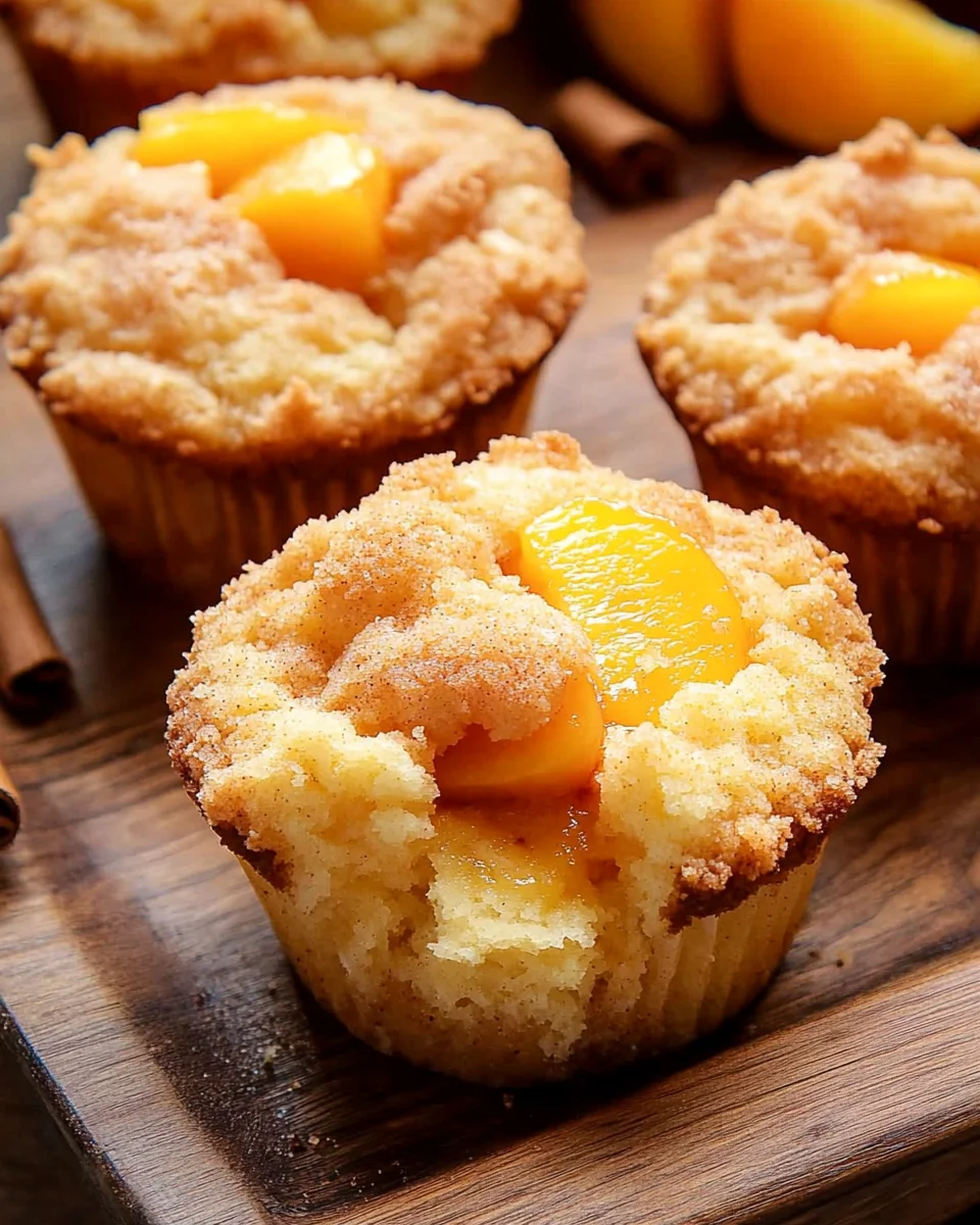 Peach Cobbler Muffins
