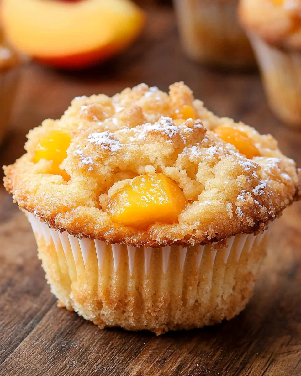Peach Cobbler Muffins