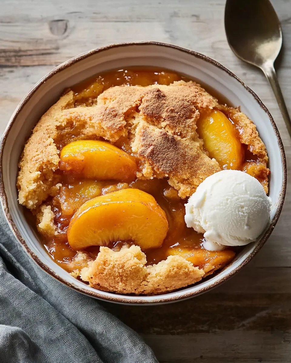 Peach Cobbler with Cake Mix